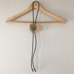 Vintage Pressed Flower Bolo Tie